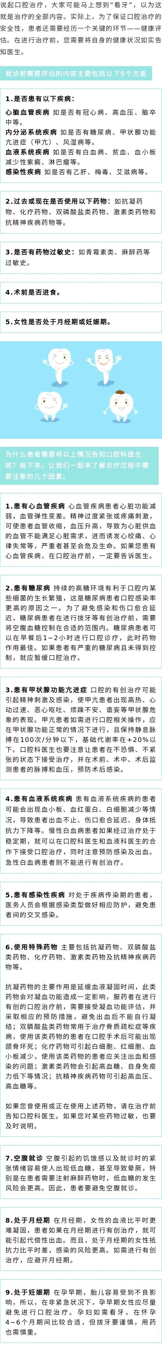 【健康口腔行動】口腔治療前 這些事需要告訴醫(yī)生(圖1)